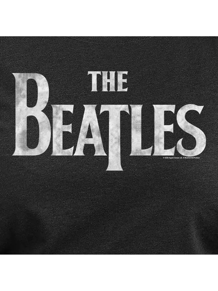 Трендовая футболка-пуловер с графическим логотипом Beatles размера плюс Hybrid Apparel — изображение 3 из 3, серый