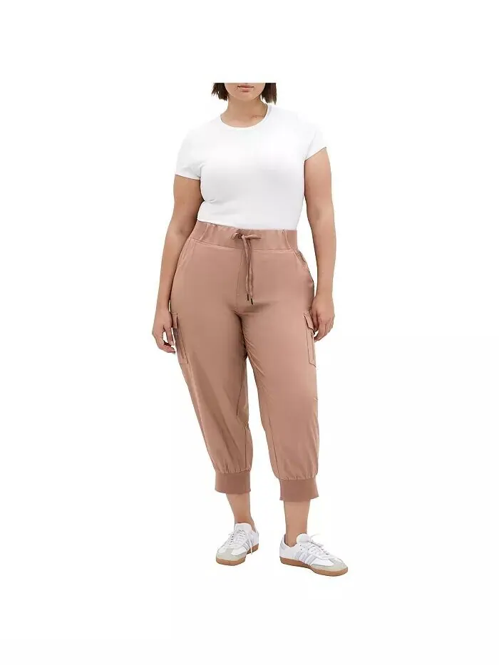 Брюки Lea размера Plus CITY CHIC — изображение 4 из 5, коричневый
