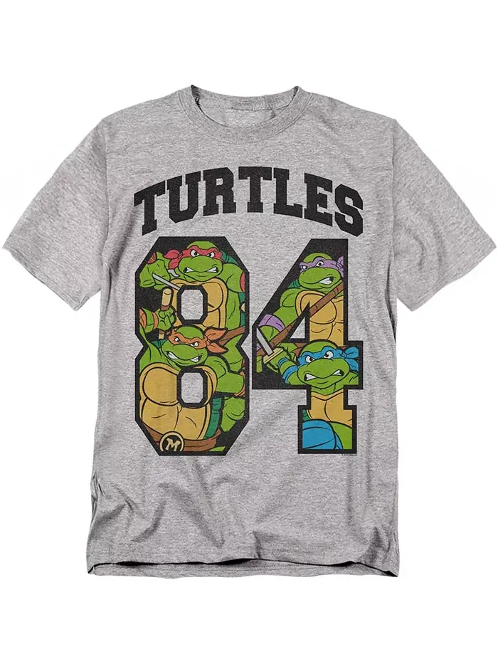 Мужская футболка TMNT Turtles 84 Teenage Mutant Ninja Turtles — изображение 1 из 3, серый