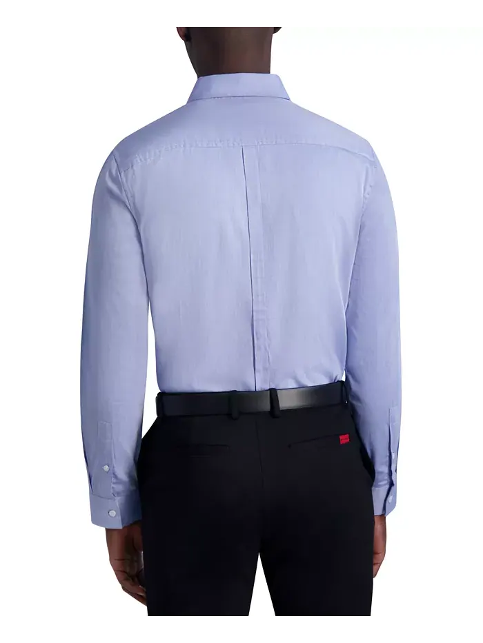 Мужская рубашка Slim-Fit из ткани KARL LAGERFELD PARIS — изображение 2 из 6, синий