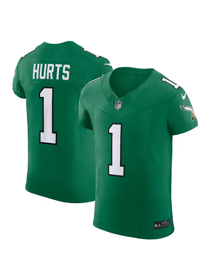 Мужская футболка Jalen Hurts Kelly Philadelphia Eagles Alternate Vapor F.U.S.E. Elite Nike — изображение 1 из 3, зеленый