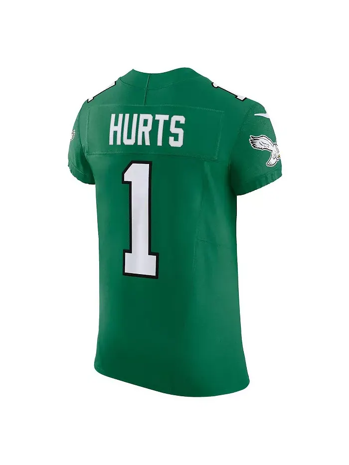 Мужская футболка Jalen Hurts Kelly Philadelphia Eagles Alternate Vapor F.U.S.E. Elite Nike — изображение 3 из 3, зеленый