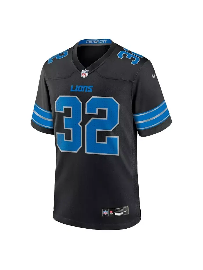 Мужская игровая футболка Brian Branch Detroit Lions Nike — изображение 2 из 5, черный