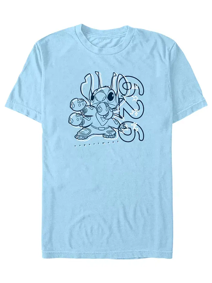 Мужская футболка с коротким рукавом Stitch 2 Six Lilo Stitch — синий