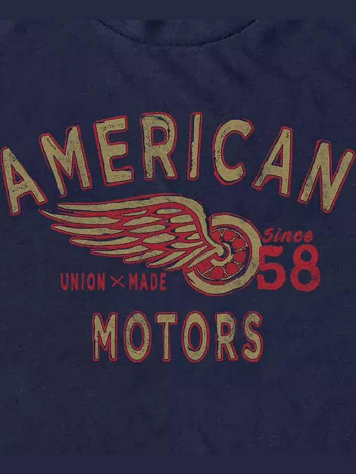 Мужская футболка American Motors с коротким рукавом Generic Additude — изображение 3 из 3, темно-синий