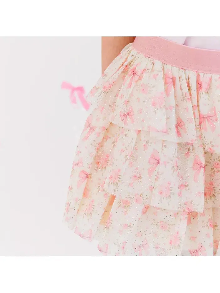 Юбка-пачка с цветочным принтом для девочек Little and Big Girls Ditsy Floral Petal Tutu Skirt Sweet — изображение 2 из 4