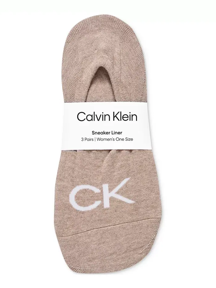 Женские носки с логотипом, 3 пары, вязаные Calvin Klein