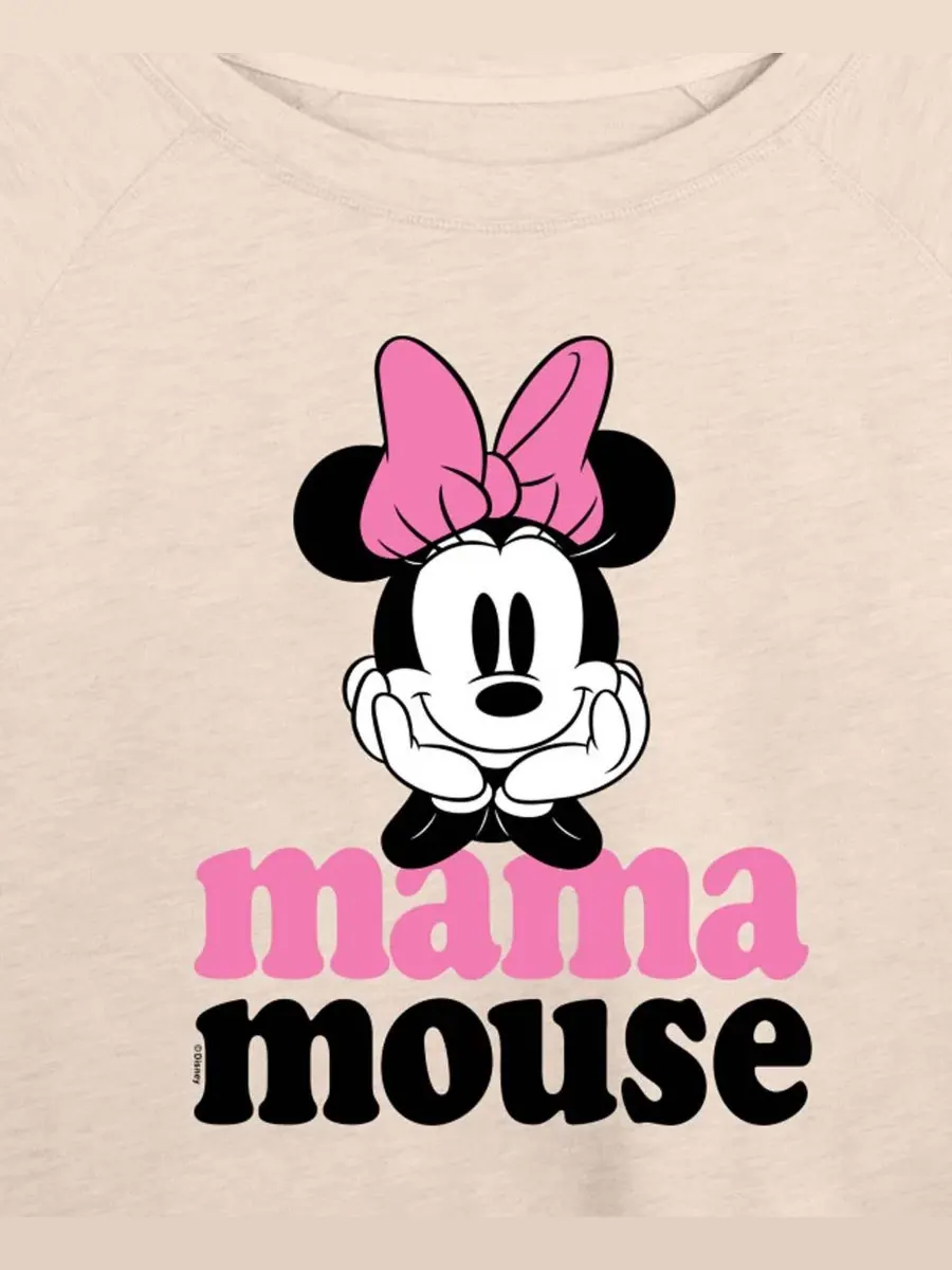 Футболка с длинными рукавами Disney Mama Mouse Minnie из французского махрового трикотажа больших — изображение 2 из 3