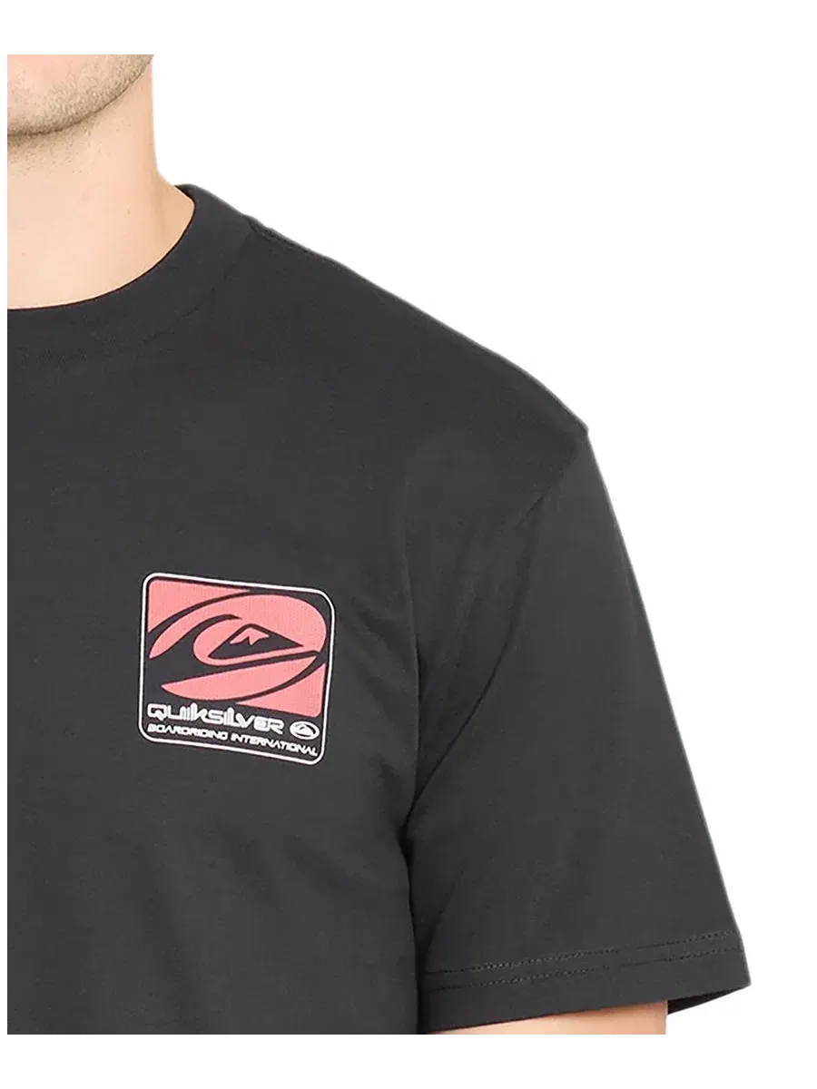 Мужская футболка с коротким рукавом стандартного кроя Quiksilver — изображение 3 из 3, черный