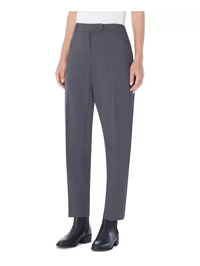 Женские прямые брюки из ткани Bi-Stretch Jones New York — изображение 1 из 2, серый