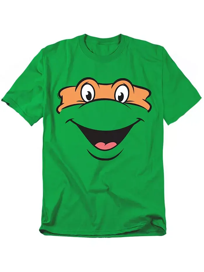 Мужская футболка Michaelangelo Smile Teenage Mutant Ninja Turtles — изображение 1 из 3, зеленый