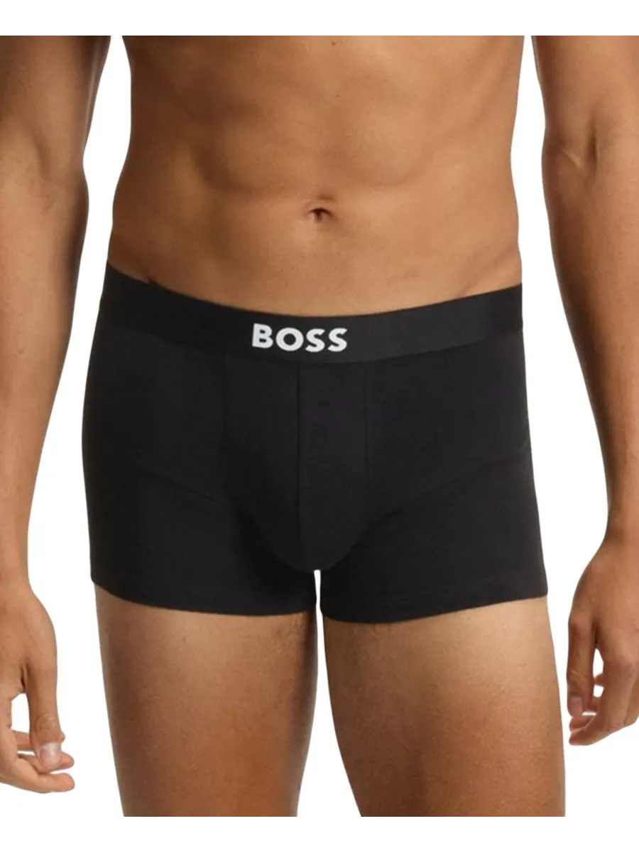 Мужские плавки BOSS One, комплект из 3 штук, с логотипом на поясе Hugo Boss — изображение 5 из 7, зеленый