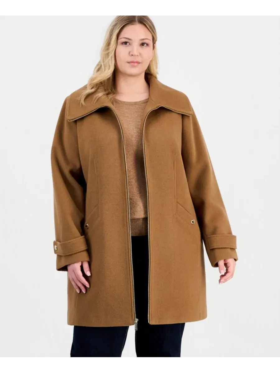 Пальто с воротником и застежкой-молнией, с длинным рукавом Michael Kors