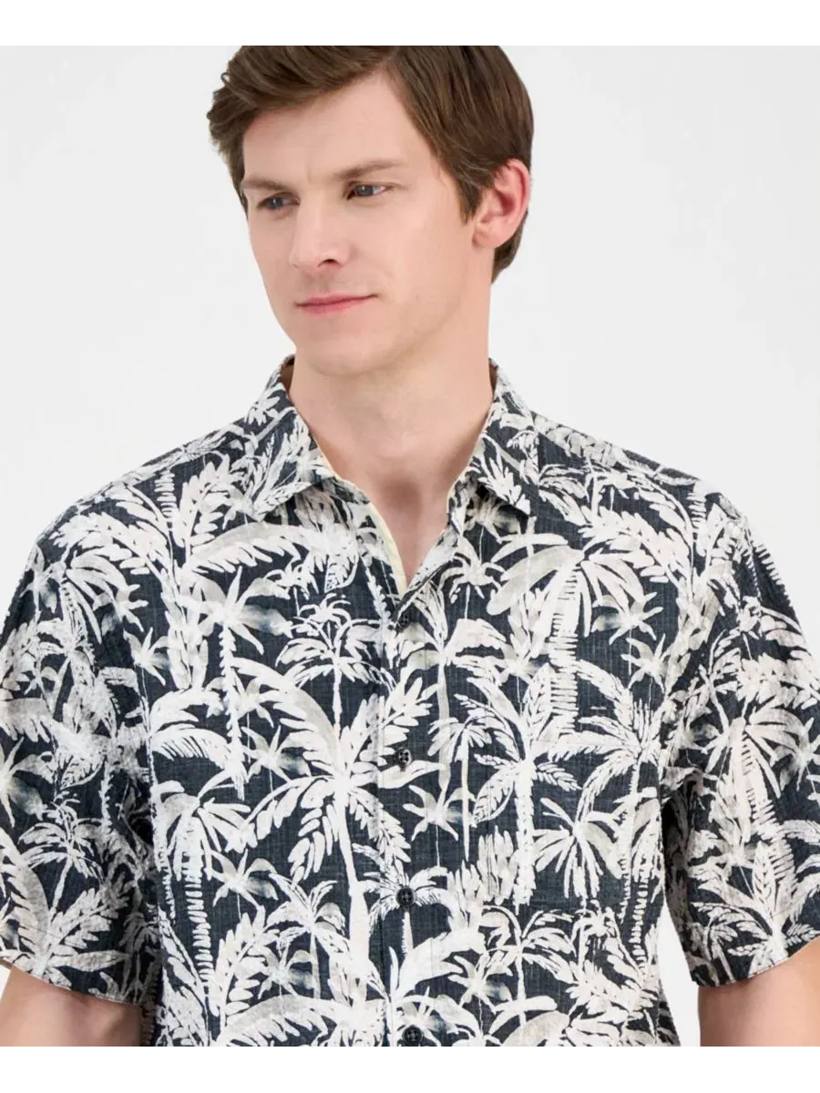 Мужская рубашка с коротким рукавом и принтом Nova Wave Nero Palms Tommy Bahama — изображение 2 из 4, черный