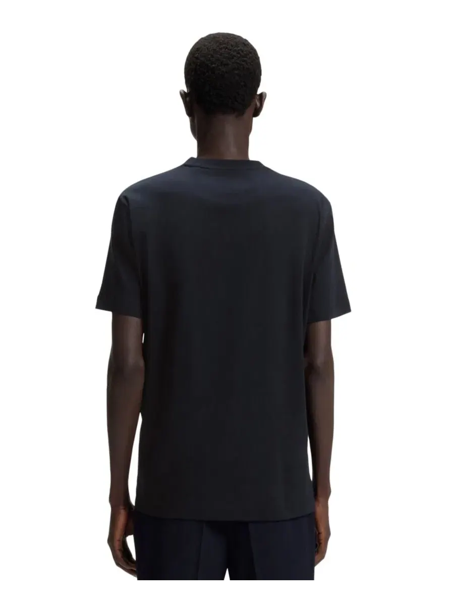 Футболка из мерсеризованного хлопка Regular Fit Hugo Boss — изображение 3 из 4, синий