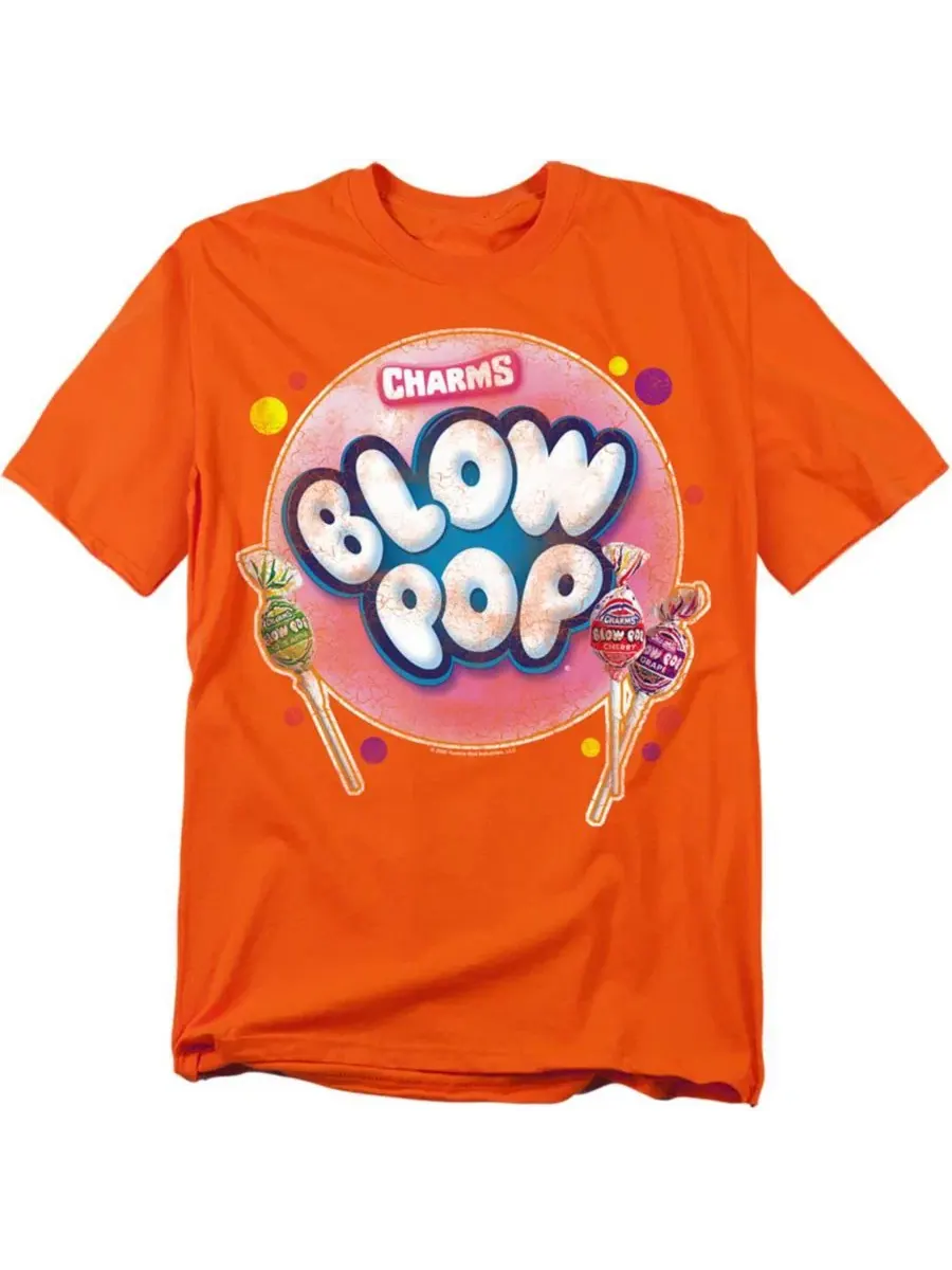 Футболка с принтом Blow Pop Tootsie Roll — оранжевый