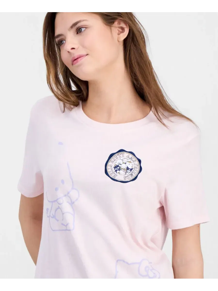 Футболка с круглым вырезом Hello Kitty Pochacco Love Tribe — изображение 2 из 4, розовый