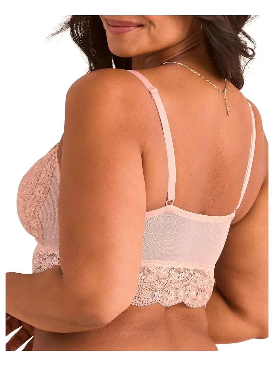 Бюстгальтер-бандо без косточек Suzanne Plus Size — изображение 3 из 4, розовый