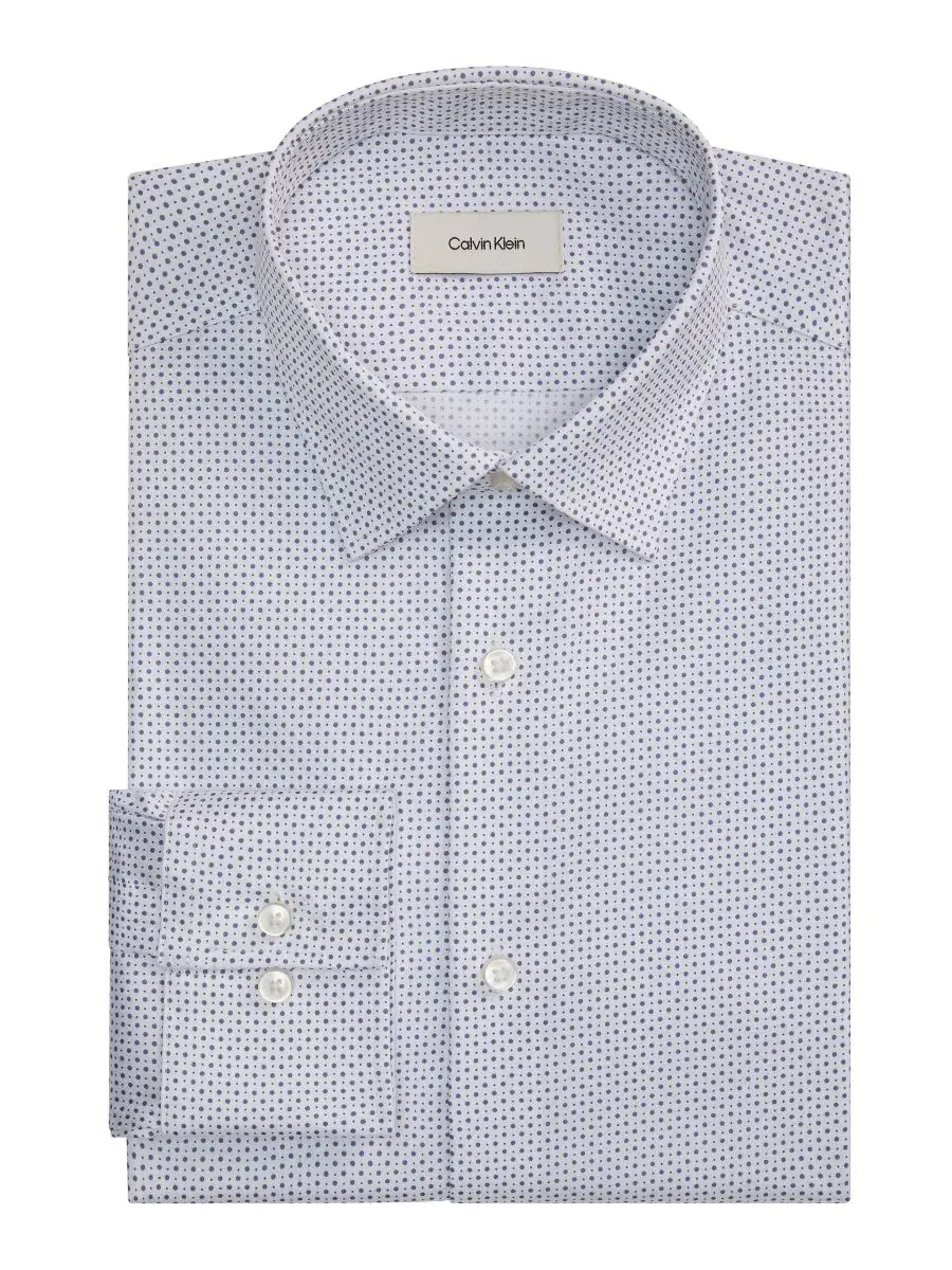 Мужская рубашка с воротником-стойкой, slim fit Calvin Klein