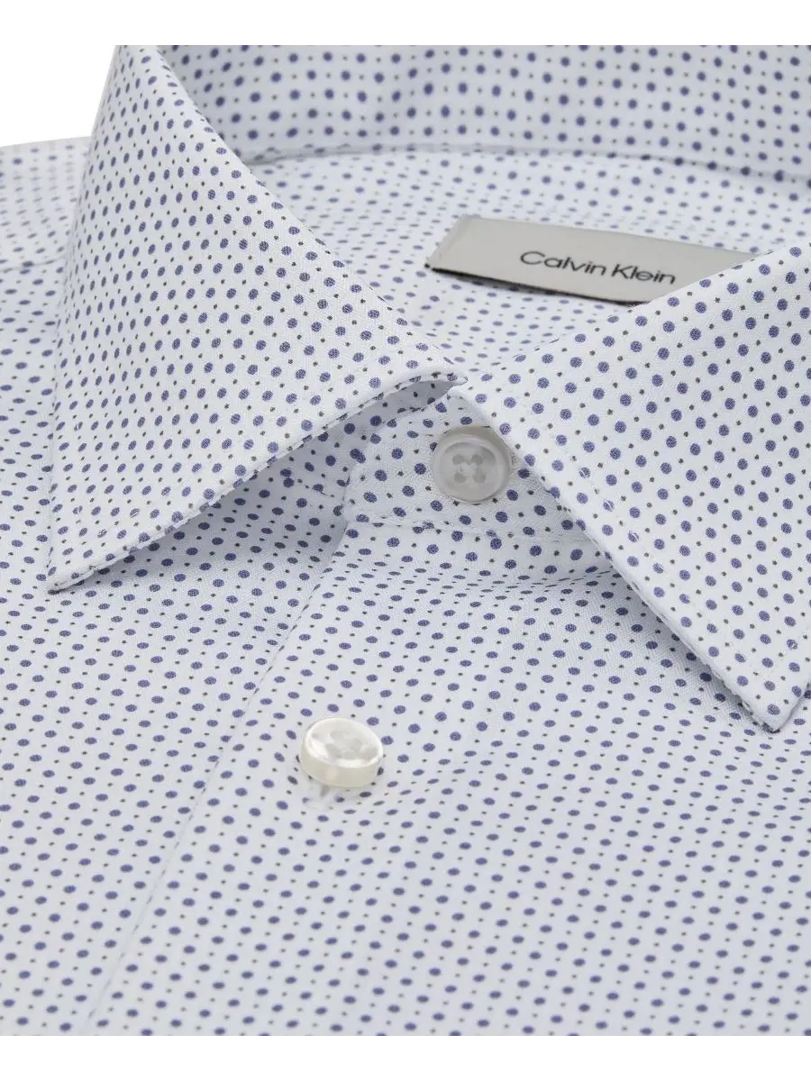 Мужская рубашка с воротником-стойкой, slim fit Calvin Klein — изображение 2 из 3, мульти