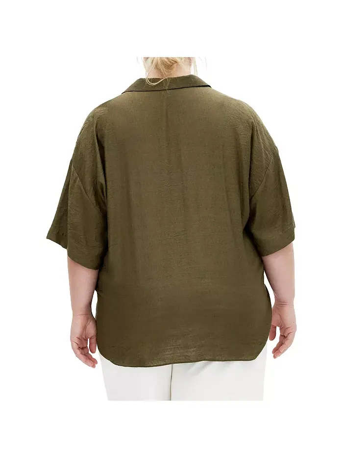 Рубашка Plus Size Rosie CITY CHIC — изображение 3 из 3, хаки
