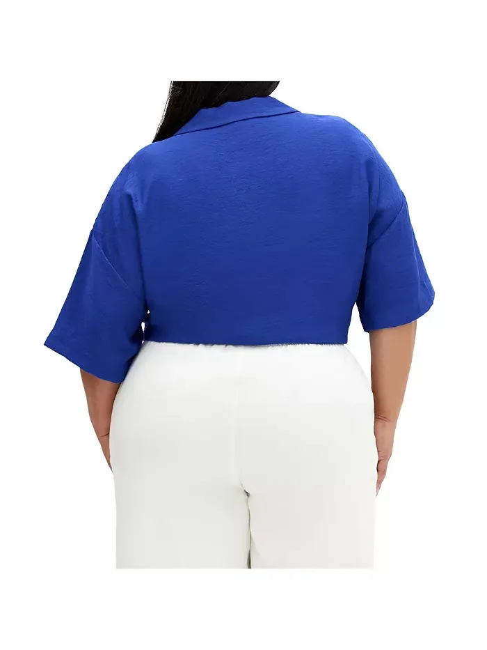 Рубашка Plus Size Rosie CITY CHIC — изображение 3 из 3, синий