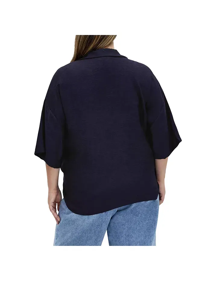 Рубашка Plus Size Rosie CITY CHIC — изображение 2 из 3, темно-синий