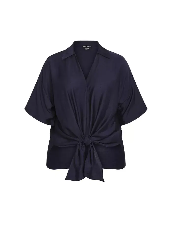 Рубашка Plus Size Rosie CITY CHIC — изображение 3 из 3, темно-синий