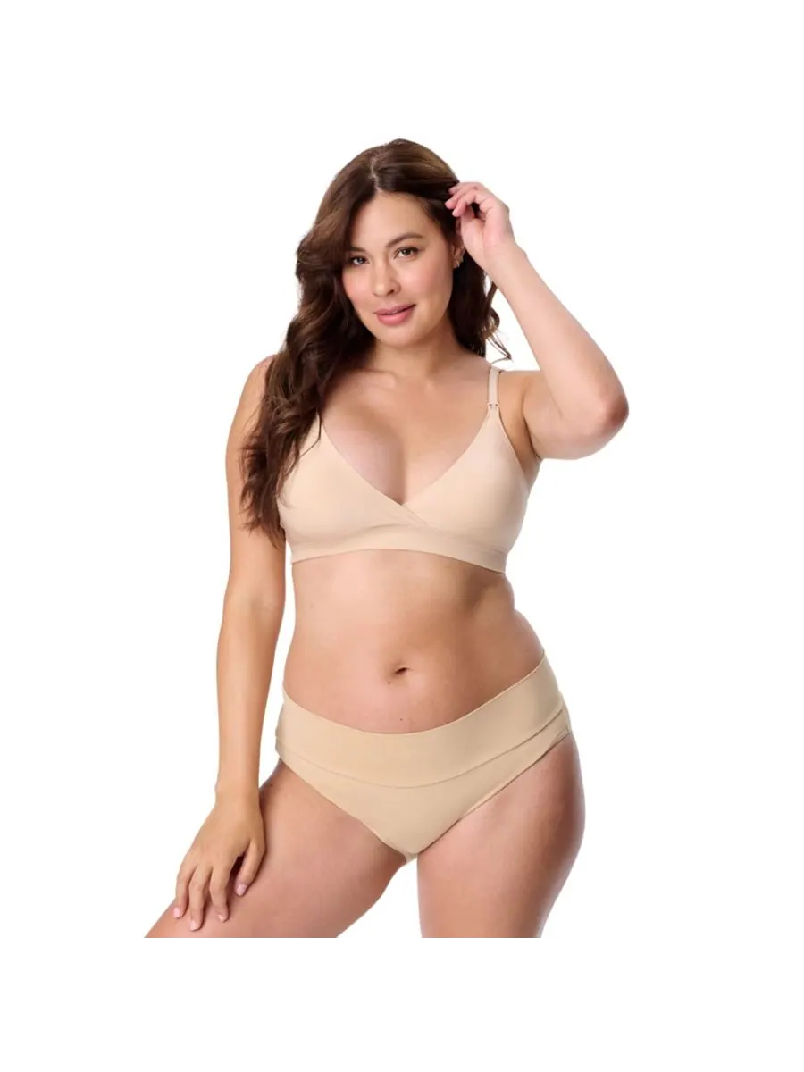Бесшовный бюстгальтер для кормления и беременных Motherhood Women's Maternity Wireless Seamless — изображение 2 из 5, бежевый