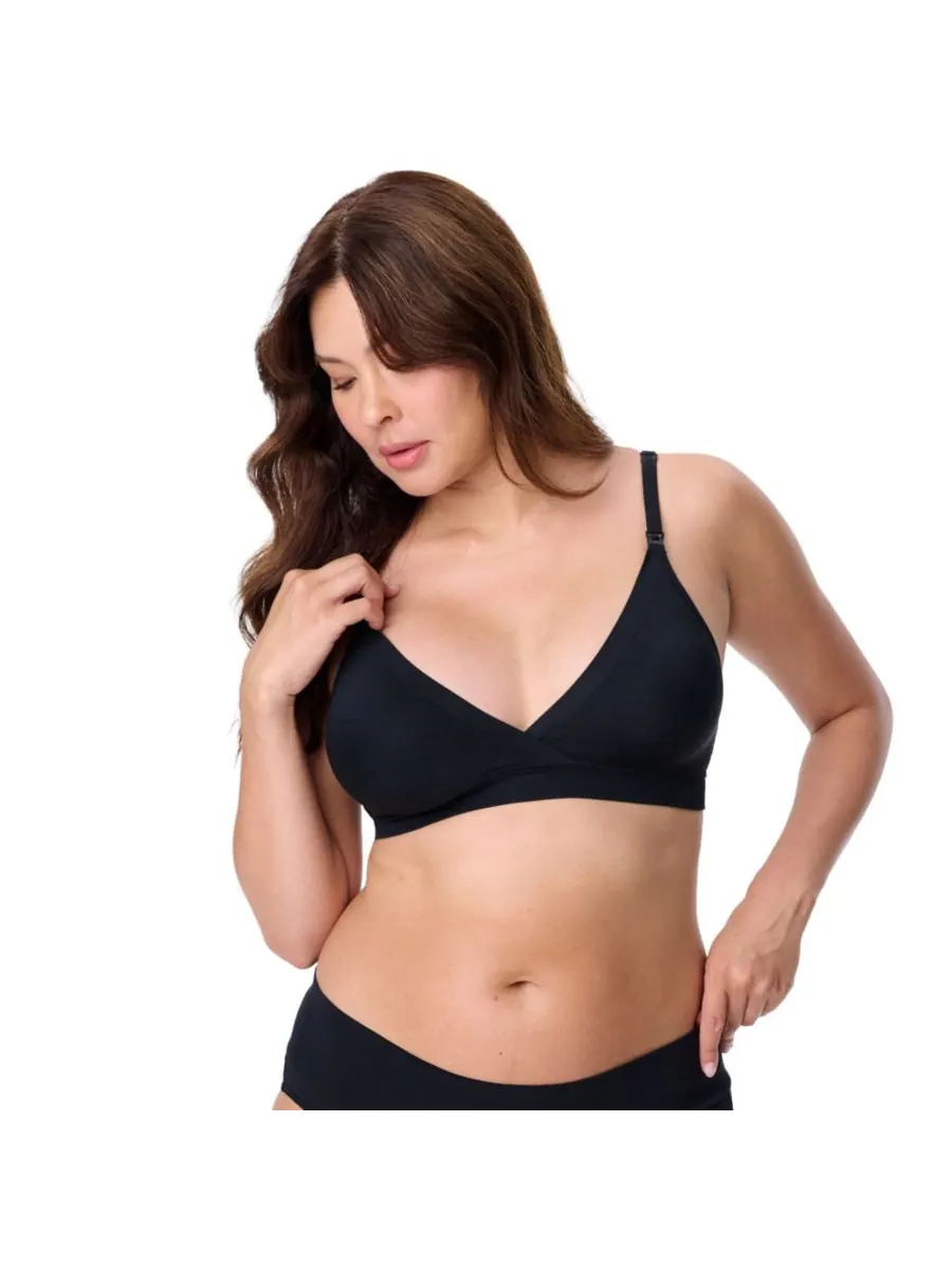 Бесшовный бюстгальтер для кормления и беременных Motherhood Women's Maternity Wireless Seamless — изображение 4 из 5, черный