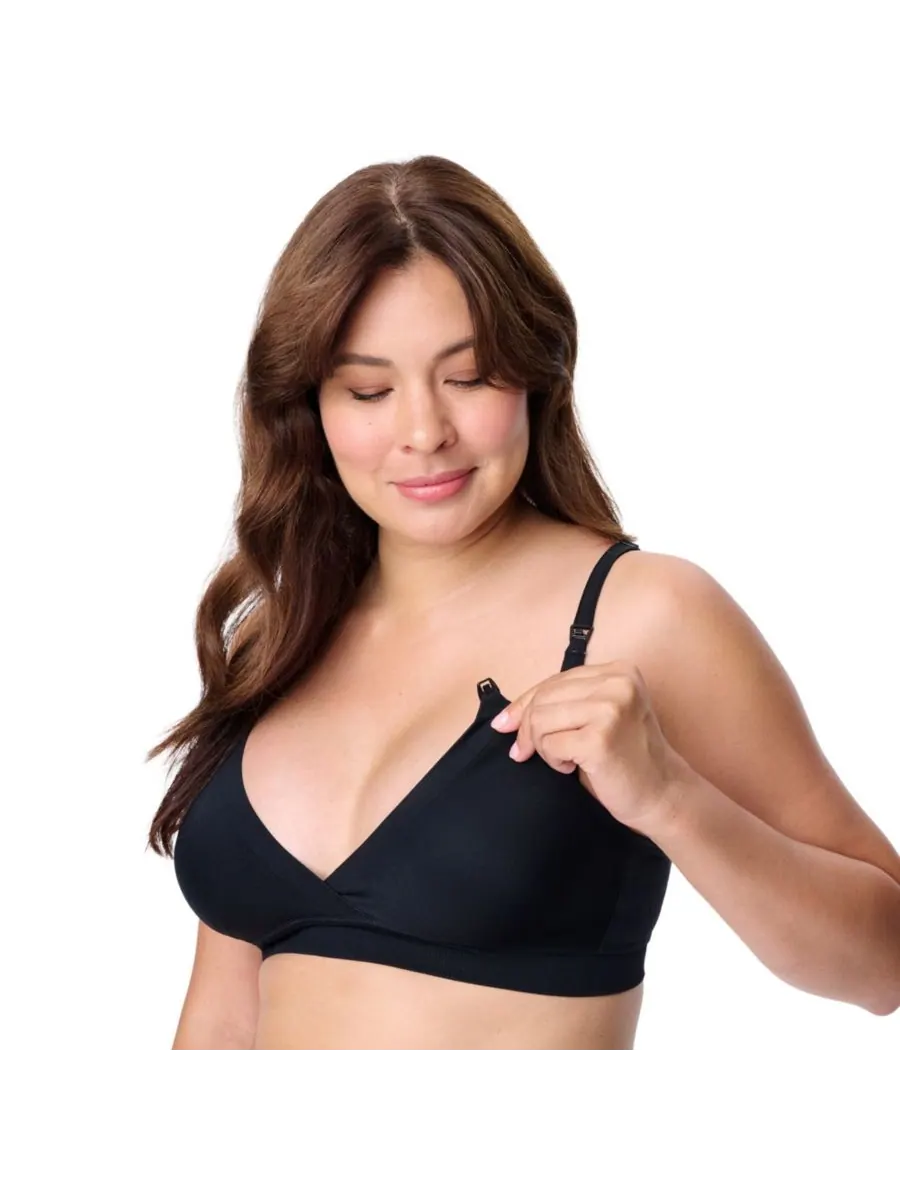 Бесшовный бюстгальтер для кормления и беременных Motherhood Women's Maternity Wireless Seamless — изображение 5 из 5, черный
