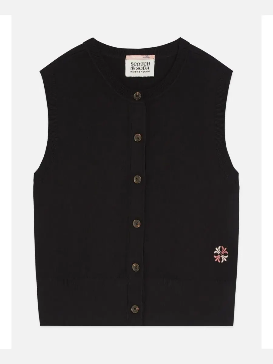 Женская футболка и топ Scotch and Soda, компактный вязаный крой свободного кроя, модель Spencer — изображение 4 из 5, серый
