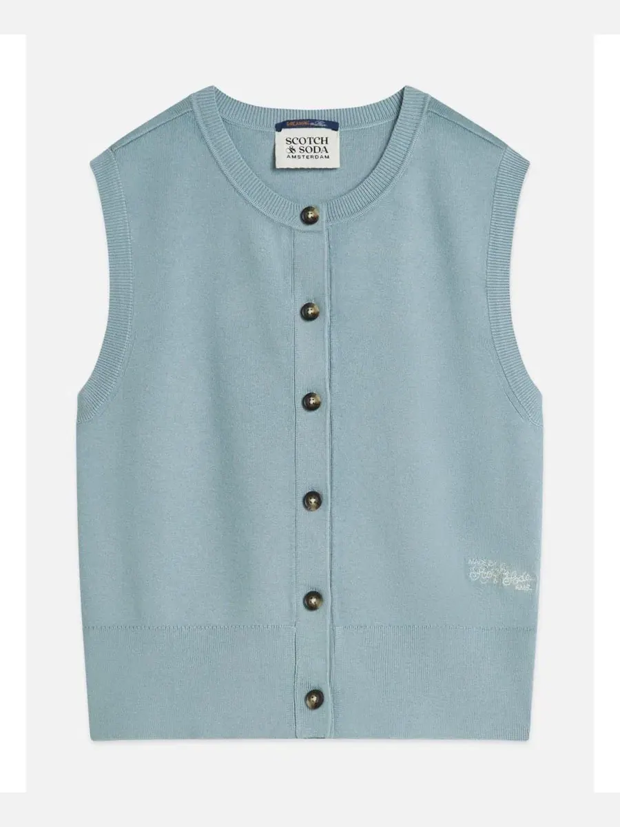 Женская футболка и топ Scotch and Soda, компактный вязаный крой свободного кроя, модель Spencer — изображение 4 из 5, араона