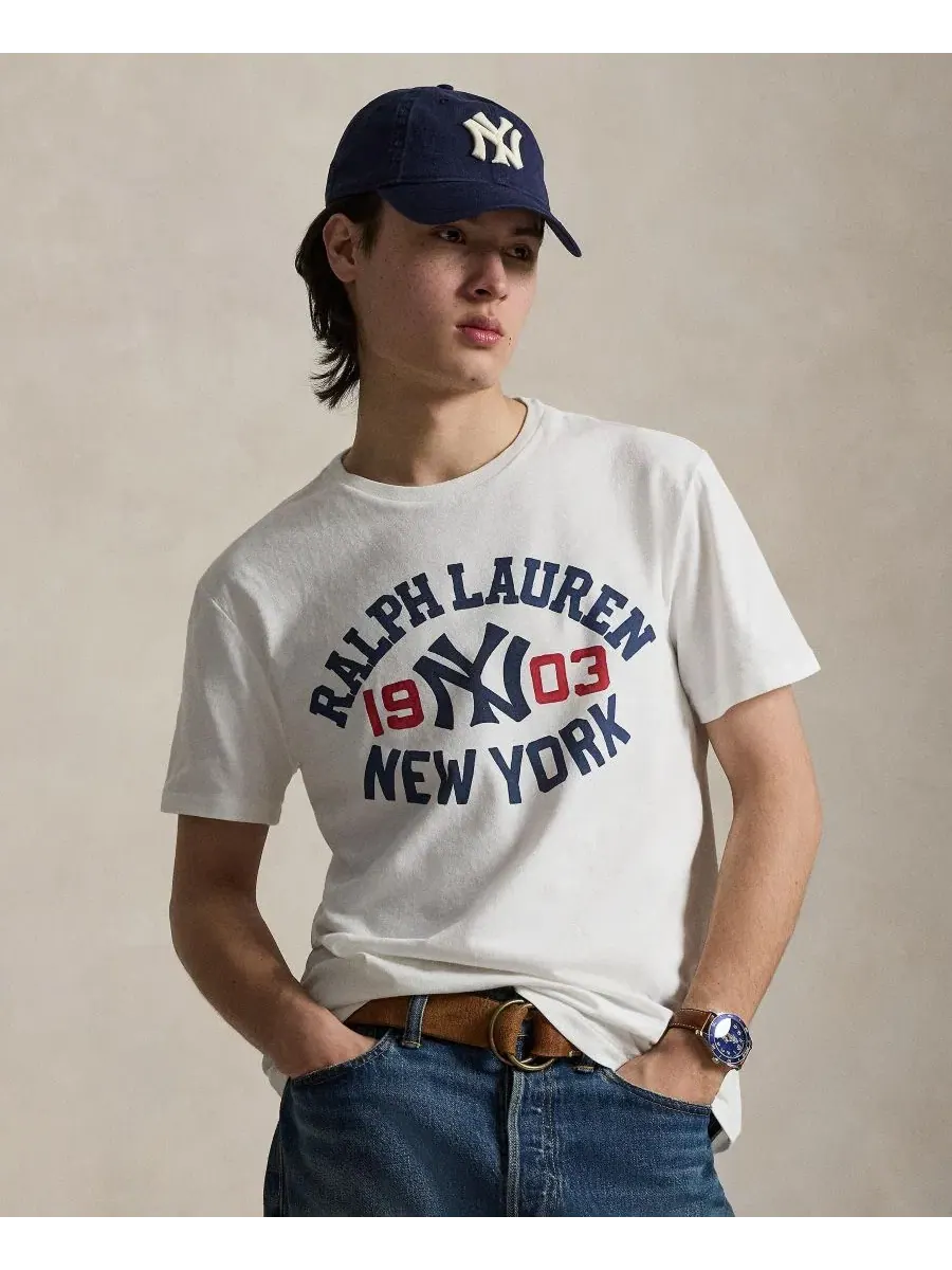 Мужская футболка с логотипом Polo Ralph Lauren — изображение 1 из 6, белый