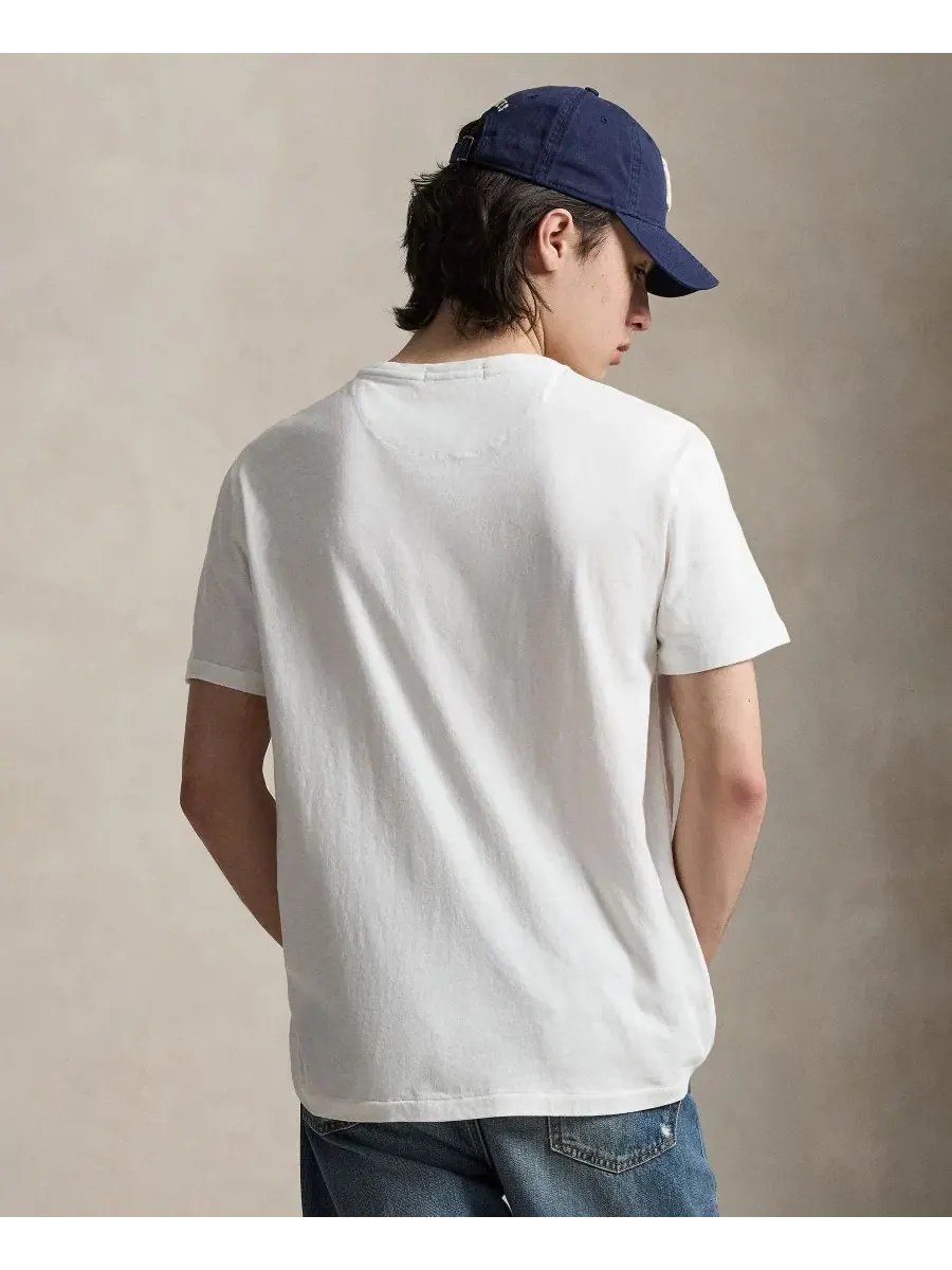 Мужская футболка с логотипом Polo Ralph Lauren — изображение 3 из 6, белый
