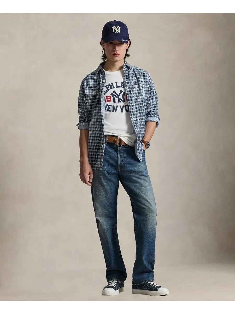Мужская футболка с логотипом Polo Ralph Lauren — изображение 4 из 6, белый