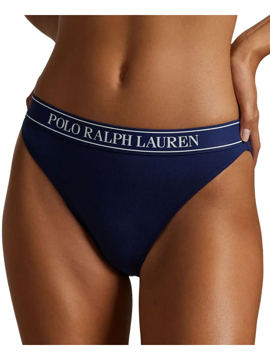 Женские бикини-трусики с высокой талией, комплект из 3 штук, 4P0707 Polo Ralph Lauren — изображение 1 из 3