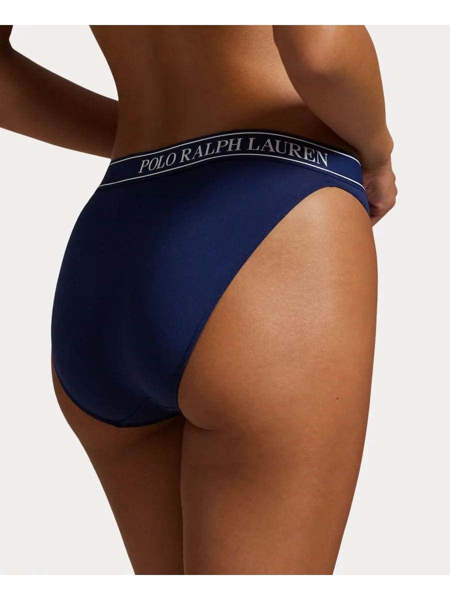 Женские бикини-трусики с высокой талией, комплект из 3 штук, 4P0707 Polo Ralph Lauren — изображение 2 из 3