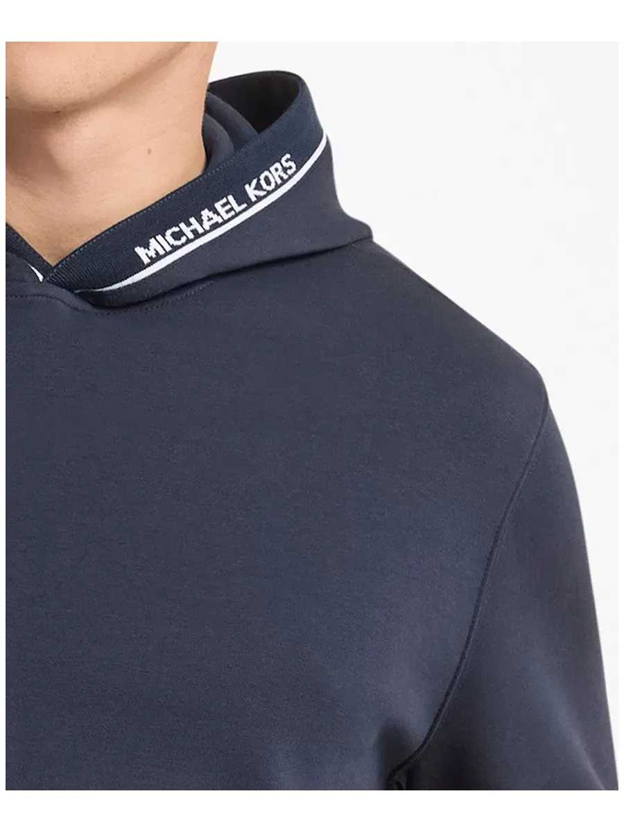 Мужская толстовка с ребристым логотипом и капюшоном Michael Kors — изображение 2 из 3, синий