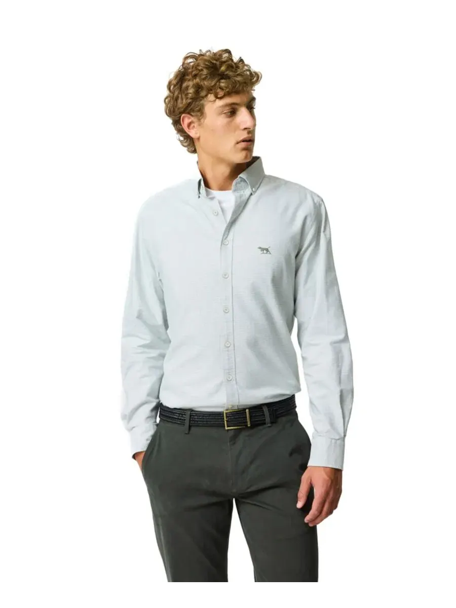Мужская хлопковая рубашка Gunn Oxford Crossing Sport Fit Rodd & Gunn — изображение 1 из 6, зеленый