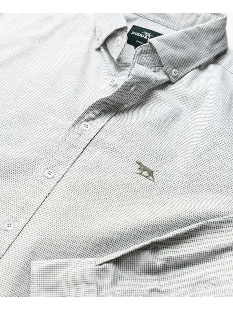 Мужская хлопковая рубашка Gunn Oxford Crossing Sport Fit Rodd & Gunn — изображение 5 из 6, зеленый