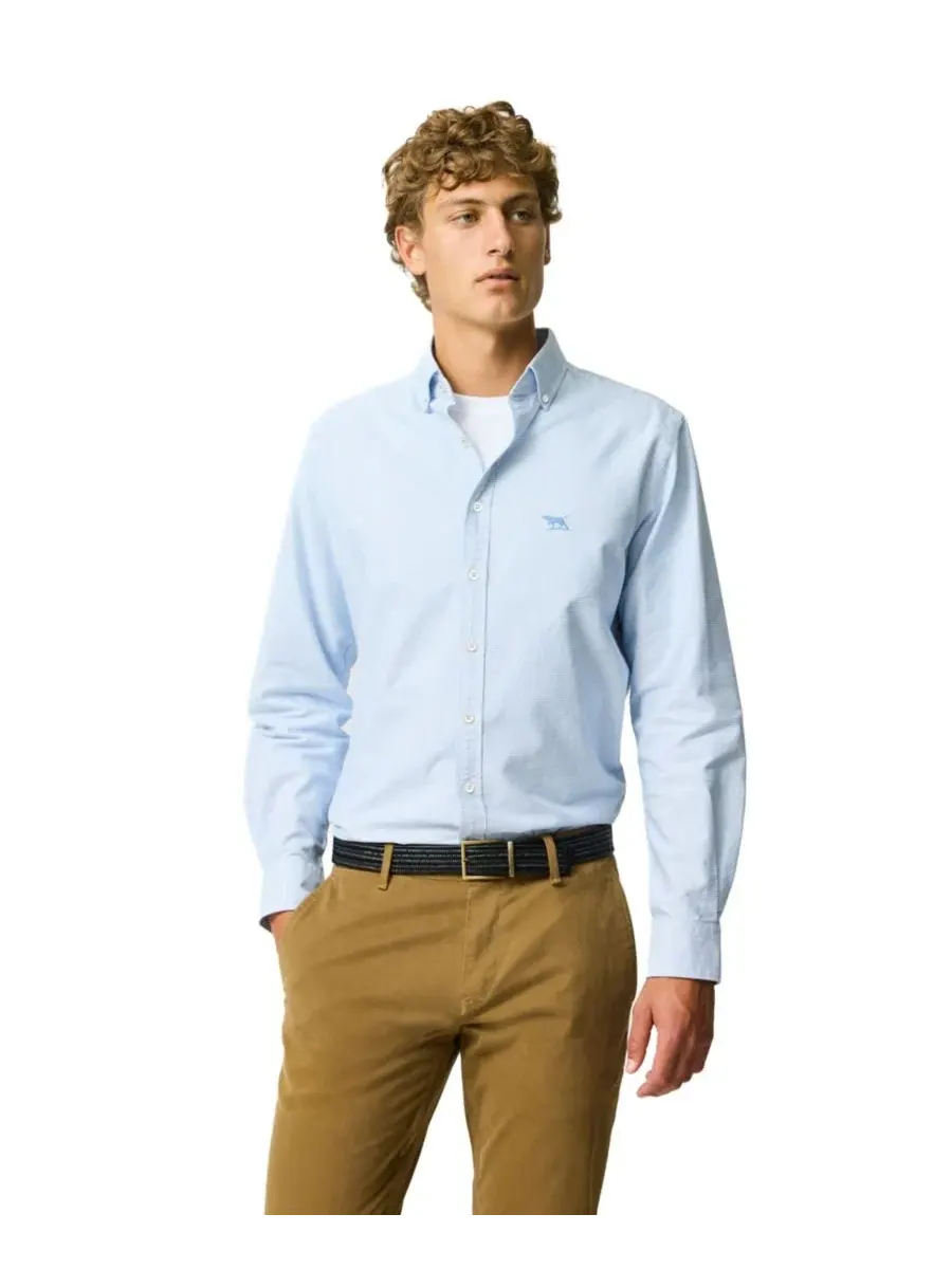 Мужская хлопковая рубашка Gunn Oxford Crossing Sport Fit Rodd & Gunn — изображение 1 из 6, синий