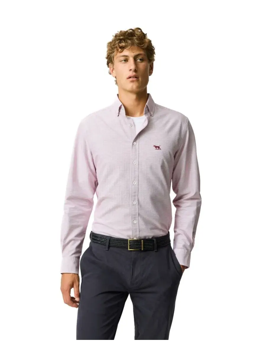 Мужская хлопковая рубашка Gunn Oxford Crossing Sport Fit Rodd & Gunn — изображение 1 из 6, мак