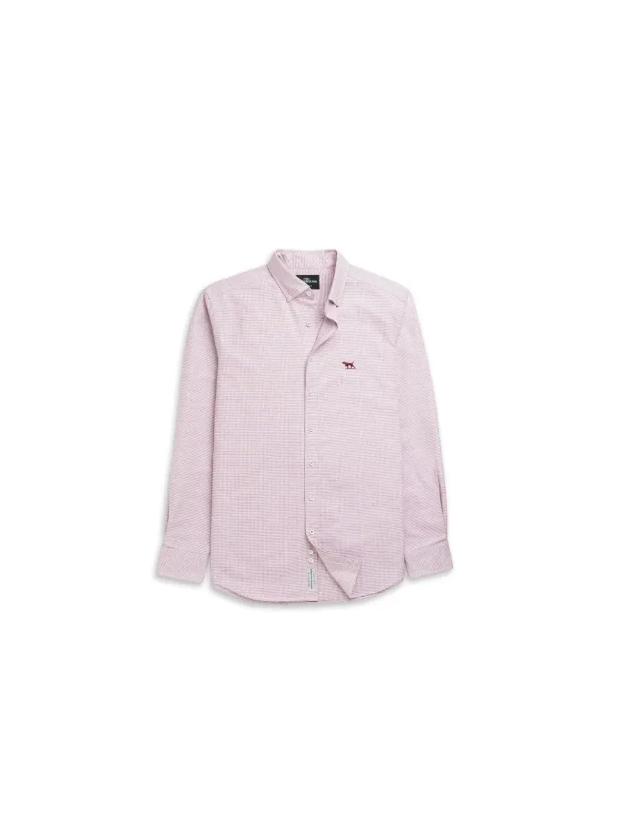 Мужская хлопковая рубашка Gunn Oxford Crossing Sport Fit Rodd & Gunn — изображение 3 из 6, мак