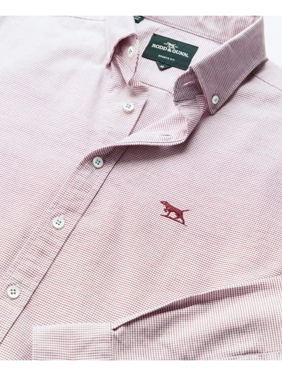 Мужская хлопковая рубашка Gunn Oxford Crossing Sport Fit Rodd & Gunn — изображение 5 из 6, мак
