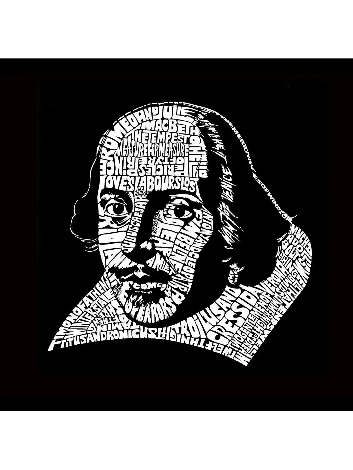 Мужская толстовка с капюшоном word art - шекспир LA Pop Art — изображение 2 из 2, темный серый