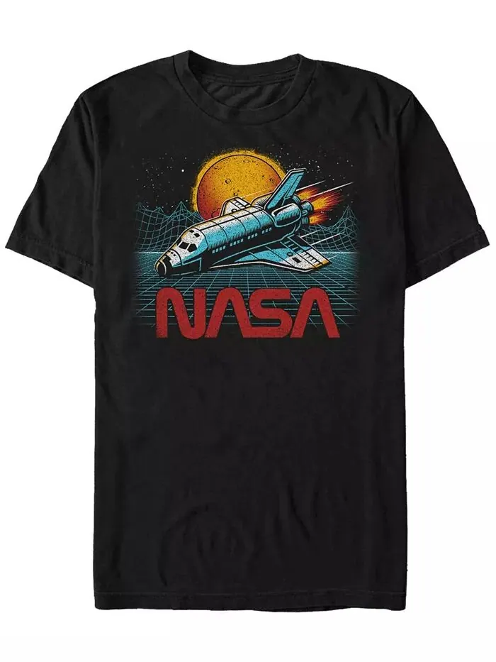 Мужская футболка NASA Epic Space Shuttle In Space с коротким рукавом Fifth Sun — изображение 1 из 1, черный