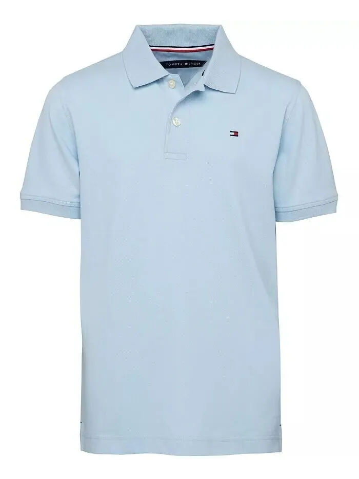 Рубашка-поло стрейч с воротником-стойкой Big Boys Ivy Tommy Hilfiger — изображение 5 из 5, синий