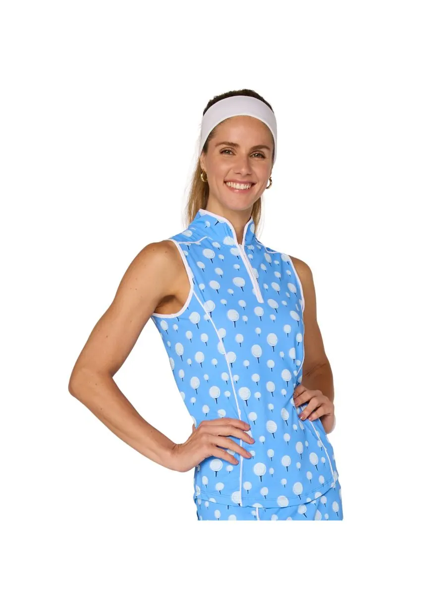 Топ без рукавов с отложным воротником от G Lifestyle G Lifestyle Clothing, Tee it up bt.peri — изображение 2 из 3