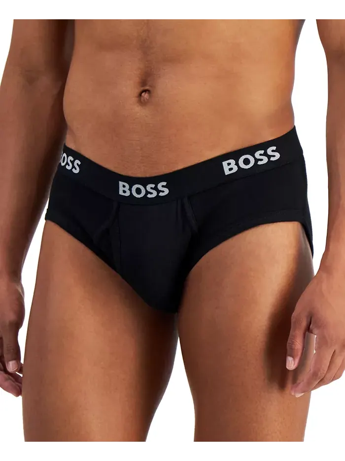 Мужские трусы с логотипом, 5 штук Hugo Boss — изображение 1 из 4, черный